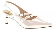 Scarpin Via Uno Bico Fino Slingback Fivelas 801010