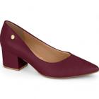 Scarpin Vizzano Feminino Salto Baixo Grosso Conforto