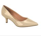 Scarpin Vizzano Feminino Verniz Salto Fino Baixo Elegante