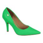 Scarpin Vizzano Pelica Salto Alto Bico Fino - Verde Escuro