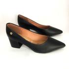 Scarpin Vizzano Preto/Creme Pelica