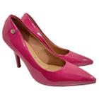 Scarpin Vizzano Salto Alto Bico Fino Verniz - Rosa Pink