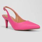 Scarpin Vizzano Slingback Salto Fino Médio - Rosa