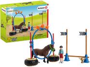 Schleich Farm World, Farm Toys for Girls and Boys Ages 3-8, 22-Piece Horse Playset, Pony Race Agility Set