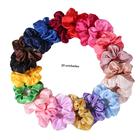 Scrunchies de Cetim para Meninas - Elásticos de Cabelo e Porta-Rabos de Cavalo