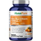 Sea Buckthorn (Omega 7) 2250mg 200 Veggie Powder Caps - Extrato 5:1, Não-OGM e Sem Glúten - NusaPure