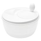 Seca salada centrifuga com manivela manual de plástico branco 25cm
