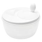 Seca salada centrifuga com manivela manual de plástico branco