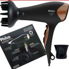 Secador Cabelo Philco Tourmaline PH3700 + Difusor Preto 110v Gold 2000w