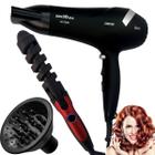 Secador de cabelo 2100w com difusor e modelador de cachos