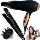 Secador de cabelo 2200w com difusor grande e chapinha bivolt