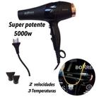 Secador de Cabelo Borren 5000W com Bocal Concentrador e Controle de Calor  Profissional