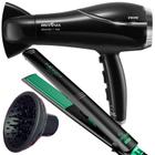 Secador De Cabelo Britania Profissional 2100w Ions Tourmaline Ar Quente Frio Bs21 Com Difusor De Cachos Prancha Gama Italy cerâmica 430ºf New Bivolt