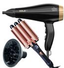 Secador De Cabelo Gama Italy 2200w Ions Profissional Motor Ac Goldy OLeo Argan Quente Frio Modelador Cacheador Cerâmico Triondas