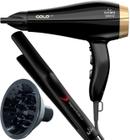 Secador De Cabelo Gama Italy Gold Oleo Argan 2200w Ions Motor Ac Profissional Difusor Cachos Prancha De Cabelo Ion Plus Ceramica 410ºf Profissional