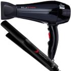 Secador De Cabelo Gama Italy Profissional Íon 2100w 3D Ar Quente Frio Preto Prancha Cerâmica 410f Plus