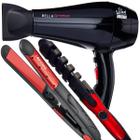 Secador De Cabelo Gama Italy Profissional Íon 2100w 3D Ar Quente Frio Preto Prancha Cerâmica Liss 250c Úmido Modelador Cacheador Nova