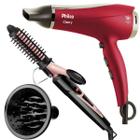 Secador De Cabelo Philco Cherry 2100w Ions Ar Quente e Frio Difusor Cachos Modelador Ceramic Frizz