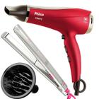 Secador De Cabelo Philco Cherry 2100w Ions Ar Quente Frio Difusor Prancha Gama Italy Cerâmica 430f