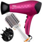 Secador De Cabelo Philco Profissional 2200w Ions Ar Quente Frio Bivolt Com Difusor De Cachos Escova Secadora Alisadora 4 em 1 1300w