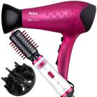 Secador De Cabelo Philco Profissional 2200w Ions Ar Quente Frio Stilo Bivolt Com Difusor De Cachos Escova Rotativa Gama Italy 2300 Giratoria