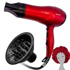 Secador de cabelo potente 2000w bivolt difusor + touca cetim
