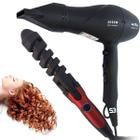 Secador de cabelo profissional salão 2200w e modelador 32mm