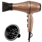 Secador De Cabelo Taiff Profissional 2000w Ar Quente Frio Dourado Motor Ac Com Difusor De Cachos