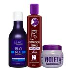 Selagem Cristalização Matizadora 300ml + Shampoo 300ml E Matizador Violeta 250g