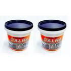 Selante Veda Forte Calha Calafetante Kit 2 Pote 1 Kg Cinza