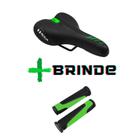 Selim MTB Banco Esportivo GTA Preto/Cores NEON + Manopla TPR Bicolor