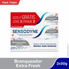 Sensodyne Branqueador Extra Fresh Pasta De Dente Para Dentes Sensíveis 50g - Kit Leve 3 Pague 2