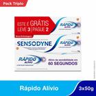 Sensodyne Rápido Alívio - Kit De Creme Dental, Alívio Para Dentes Sensíveis, Com 3 Unidades De 50g