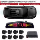 Sensor de Estacionamento Dianteiro e Traseiro Preto Fosco BMW 120i 2011 2012 2013 2014 2015 2016 Frontal Ré 8 Oito Pontos Aviso Sonoro Distância