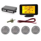 Sensor de Estacionamento Hurricane com Display de LED 4,3" - 4 Sensores - Prata