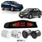 Sensor De Estacionamento Ré Display Led Chevrolet Cobalt - Tech One