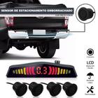 Sensor de Ré Estacionamento Preto Fosco Emborrachado Aviso Sonoro Fiat Stilo 2002 2003 2004 2005 2006