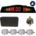 Sensor Estacionamento 4 Sensores Ré 22mm Display Led Cor Prata