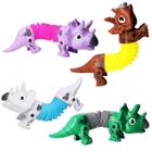 Sensory Fidget Tubes Nabobs, pacote com 4 brinquedos Animal Pop, dinossauro