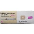 Seringa 10ML Luer SLIP + Agulha 25 X0,70MM Caixa C/ 100 Unidades - Descarpack