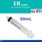 Seringa 50ml Sem Agulha Luer Lok BD Kit 10 unidades