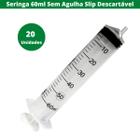 Seringa Descartável Lock Bico Cateter Sonda 60 ml S/AG 20 Unidades SR