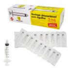 Seringa Descartável S/ Agulha Bico Luer Lock 3 Ml - 100 Unid - Descarpack