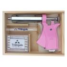 Seringa veterinária aut. 50ml completa caixa madeira (cabo: colorido)