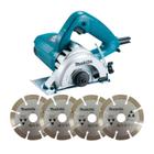 Serra Marmore 4.3/8" 13.000W + 4 Discos 105x20mm 7mm Segmentado 4100NH3ZX2 MAKITA