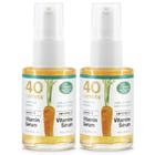 Sérum 40 cenouras, vitamina C e vitamina A, 30 ml (pacote com 2)