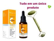 Serum Facial Vitamina C 10+ Pedra Jade Massageador Rosto Kit