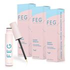 Serum intensificador de cílios FEG Rapid Growth, pacote com 3 tubos de 3 mL