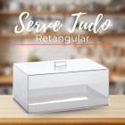 Serve Tudo Boleira Porta Bolos Pães E Doces Retangular Com Tampa Paramount