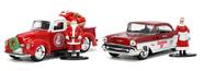 Set com 2 Miniaturas Belair e Pickup Com Figuras Natal Jada 1/32